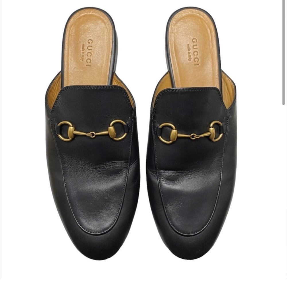 Guccis leather mules